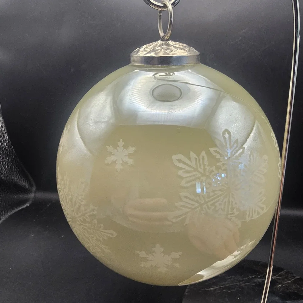 Blessings Unlimited Glass Christmas Ornament Ball Peace On Earth Large 5